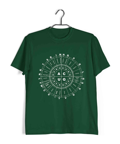 Science Nerd Biology DNA Chart diagram Custom Printed Graphic Design T-Shirt for Men